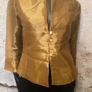 Cleo Gold Sheer Dressy Blouse 🇨🇦